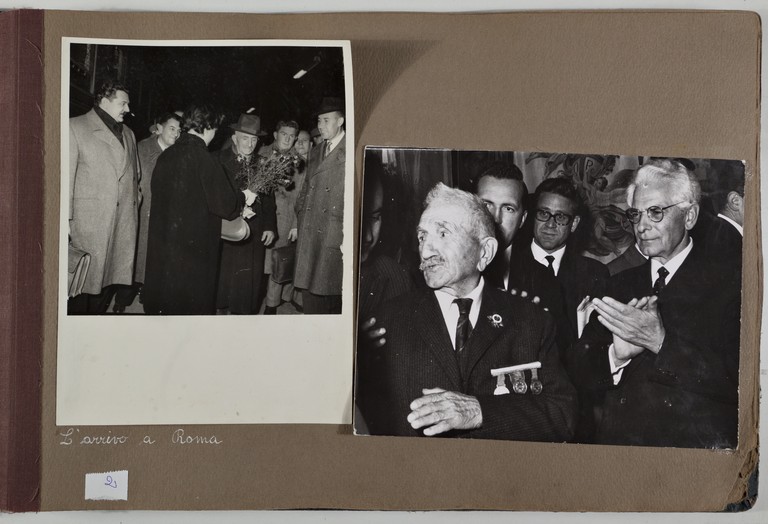 L'arrivo a Roma di Alcide Cervi, 16 gennaio 1954